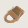 2024 Custom Faux Fur PU Leather Bucket Bag Handbag For Women Ladies Sherpa Purse