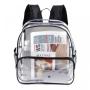 Customized Logo Heavy Duty PVC Transparent Backpack with Reinforced Strap Clear Bookbags for School College