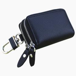 2022 Hot Sale Fashion Mens Womens Premium Embossed PU Car Key Holder Bag Key Chain Case Wallet with Dual Zipper Closure