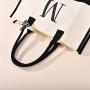 Logo printable blank hand-held canvas color printed shopping bag