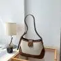 2024 New Product Stylish Sturdy Underarm Shoulder Bag Women Creative PU Stitching Canvas Handbags Luxury Ladies Korean Hand Bags