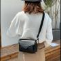 Fashion Women Pu Leather Small Sling Single Shoulder Messenger Bag 2021 Purse Handbags Leisure Contrast Wide Strap Crossbody Bag