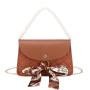 2024 New Mini Fashionable Lady's Embroidered Shoulder Bag Small Square Beaded Bow with Single Chain Portable DIY Accessories
