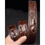 Ceinture Homme En Cuir Cinturones De Cuero Genuinos Wholesale Custom Luxury Designer Genuine Crocodile Leather Mens Belts