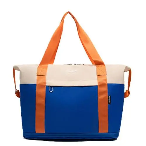 HR381 New Fashion Contrast Colors Travel Crossbody Bag Luggage Storage Bag with Adjustable Trolley Case Ready for Production Bag