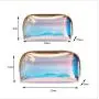 Gelory Fashion Holographic Clear PVC Makeup Pouch Waterproof Glitter Laser Shell TPU Cosmetic Bag