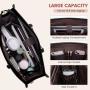 LOVEVOOK 15.6 In Canvas PU Leather Work Bag 2pc/set Waterproof Briefcase Laptop Office Work Tote Shoulder Handbag Bag for Women