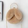 Custom plush Tote bag rabbit cute shape design decorative storage shopping niche design plus logo zipper bag