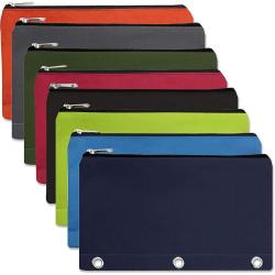 Gelory Multicolor Custom Logo 3 Rings Binder Zipper Stationery Bag Large Capacity Pencil Pouch For School And Offices