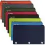 Gelory Multicolor Custom Logo 3 Rings Binder Zipper Stationery Bag Large Capacity Pencil Pouch For School And Offices