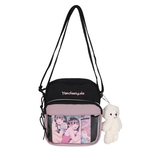 China Factory Women Waterproof Crossbody Bag Canvas Girls Shoulder Bag With Clear Window Custom Mini Ladies ITA Bag