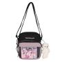 China Factory Women Waterproof Crossbody Bag Canvas Girls Shoulder Bag With Clear Window Custom Mini Ladies ITA Bag