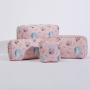 Custom Printed Pattern Portable Travel Makeup Bag Cosmetic Bags Or Pouches Floral Makeup Bag Nylon Zipper Pouch