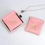 Custom Emboss Logo White Leather Earphone Hairpin Pouch Small Ring Earring Necklace Bracelet Jewelry Bag With Magnet