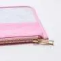 Keymay Low MOQ Custom Personalized Makeup Bag Chenille Patches Birthday Bridesmaids Gift Transparent Pvc Clear Cosmetic Bag