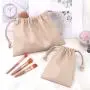 Custom Logo Printed Emboss Pu Leather Drawstring Bag For Cosmetic Waterproof Packaging Gift Makeup Dust Leather Pouch