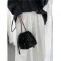 Spring New Cross body bucket handbags for women luxury glitter drawstring bags clutch bag evening bags luxury designer purses