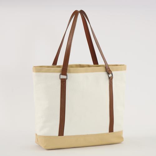 Custom Low MOQ Large Capacity Long Strap Personalized Tote Bag Machine Washable Perfect for Beach Vocation Canvas Grocery Bags