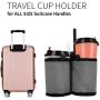 Gelory Factory Custom Luggage Travel Drink Bag Cup Holder Fits All Suitcase Handles Free Hand Drink Beverages Caddy