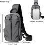 Gelory Small Crossbody Shoulder Bag Daypack Cycling Walking Waterproof Sling Chest Bag with USB Charging Port