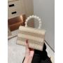 Good quality pearls clutch bag women square purses dress clutch bag champagne pearl luxury dinner clutch bag evening handbags