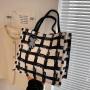 Senior Sense Large Capacity All-In-One Shoulder Bag New Fashion Canvas Bag College Class Handbag