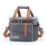 Customized Logo Insulated Thermal Bags Soft Tote Bento Lunch Box Portable Picnic Cooler Bag with Shoulder Strap