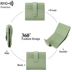 ZF254 Women New Fashionable PU RFID Anti-theft  Swipe Card Bag  Bank Card Document Wallet Money Clips