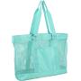 Factory Wholesale Fashion Travel Handbags Clear Mesh Shoulder Bag Transparent Tote Beach Bag