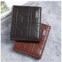 New men's wallet fashion plaid horizontal soft leather men's short wallet large capacity multi-card purse