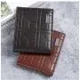New men's wallet fashion plaid horizontal soft leather men's short wallet large capacity multi-card purse