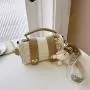 Custom Tote Bag Plush Pendant PU Portable Decorative Zipper Single Shoulder Chain Niche Design Plus Logo