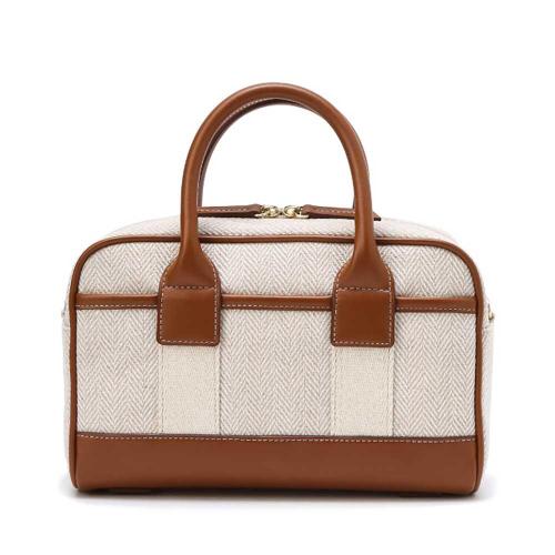 OEM ODM Women Purse And Handbags Fashion Lady Canvas And Leather Traveling Small Tote Bags