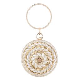 Wholesale bridal wedding party evening bags women clutch purse round spherical pearl bag for woman clutches