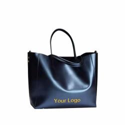 Custom New Fashion Wholesale Split Cowhide Leather Promotional Female Ladies Women's Tote Bags Handbags Personalised  With Logo