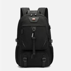 ZF060 Travel Backpack Male Outdoor Hiking Bag Waterproof Wear-resistant Student Computer Bag Polyester USB Port Large Capacity
