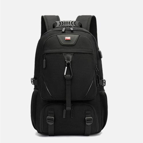 ZF060 Travel Backpack Male Outdoor Hiking Bag Waterproof Wear-resistant Student Computer Bag Polyester USB Port Large Capacity