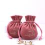 Custom Logo Printing Velvet Fabric Jewelry Pouch Small Drawstring Necklace Earring Packing Velvet Jewelry Bag