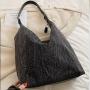 Fashionable Solid Color Jeans Fabric Large Capacity New Design Versatile Shoulder Bag