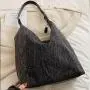 Fashionable Solid Color Jeans Fabric Large Capacity New Design Versatile Shoulder Bag
