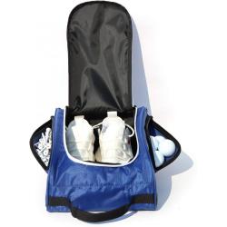 Gelory OEM Custom Logo Travel Golf Shoe Bag Outdoor Zippered Carrier Shoe Bags with Ventilation 3 External Pockets for Golf Accessories