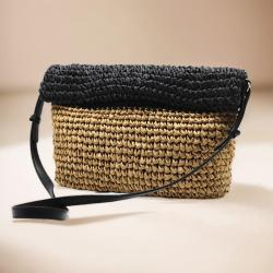 2024 New Fashion Folding Straw Woven Bag Dual purpose Single Shoulder Summer Woven Bag Handbags For Women