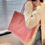 High School Class Single Shoulder Tote Bag Women'S New Fashion All-In-One Large Capacity Portable Canvas Bag