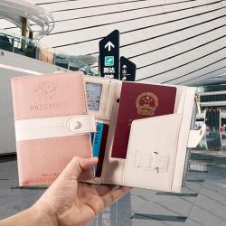 ZR759 Passport RFID PU Bag Travel Document Waterproof Passport Cover Multi Card Wallet Ticket Passport Clip Customized logo