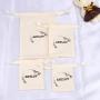 Custom Digital Color Printing Cotton Linen Dust Bag For Packaging Shoes Drawstring Gift Promotion Shoes Pouch