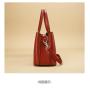 Women's Red Wedding Bag Large Capacity New Fashion Style for Happy Bride Advanced Feeling Handbag