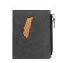 OEM087 Fashion Bifold Man Wallet Black Change Photo Small Wallet Korean Designer Minimalist Purses Cards Short Purse