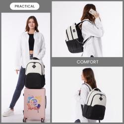 LOVEVOOK Fashion Custom Logo Men Laptop Backpack Canvas 15.6 Computer Backpack Bookbags Anti-theft College Student School Bags