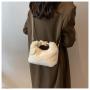 2023 New Fashion Lovely Plush Square Bag Female Plush Soft Portable  Bag Designer Handbag Wholesale