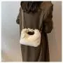 2023 New Fashion Lovely Plush Square Bag Female Plush Soft Portable  Bag Designer Handbag Wholesale